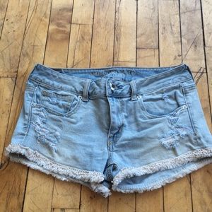 American eagle blue jean shorts